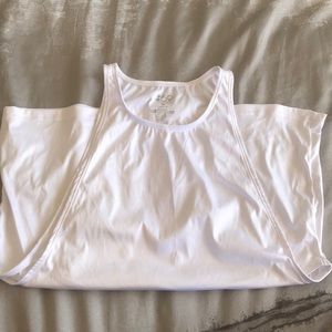 White workout tank